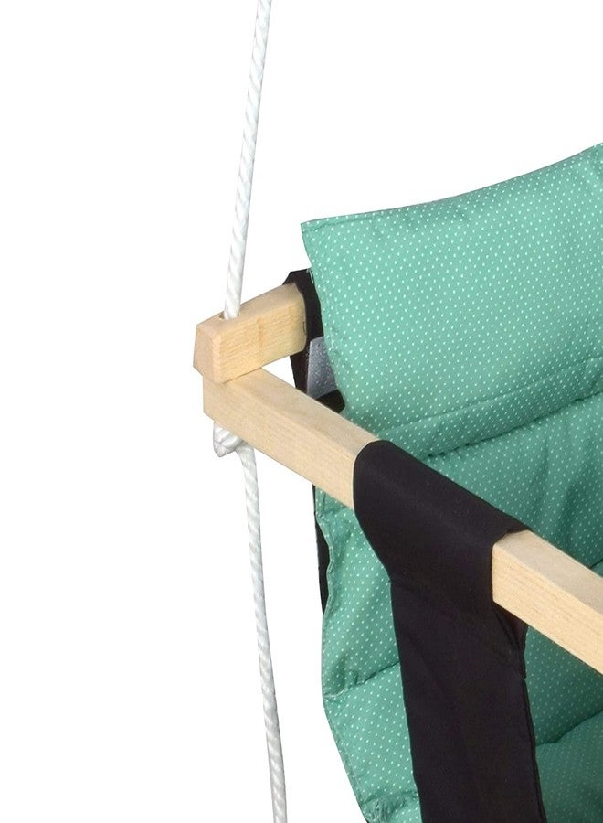 DARKZONE Swing for Kids | Jhula for Kids/Baby | Baby Swing Hanging Indoor Outdoor | Baby Garden Swing with 2 Pillows - (6 Months to 4 Years, Up to 20 Kg, B Green) - Image 5